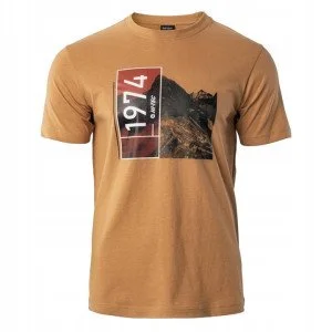 Men's T-shirt HI-TEC Vendro - Light Brown Men's T-shirt HI-TEC Vendro - Light Brown