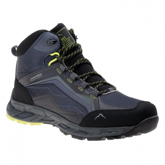 Mens shoes ELBRUS Embawa MID WP, Gray / Black / Lime