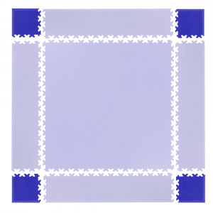 Set of corner pieces for flooring puzzle Simple, Blue