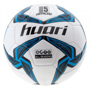 Soccer ball HUARI Nazare, White / Blue / Black