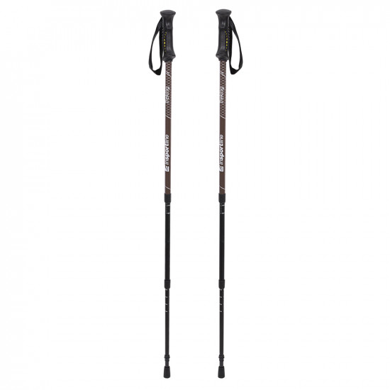 Hiking poles inSPORTline Treking, Dark brown