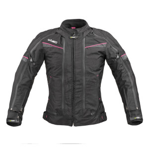 Women's motorcycle jacket W-TEC Progair Lady - Black- Pink