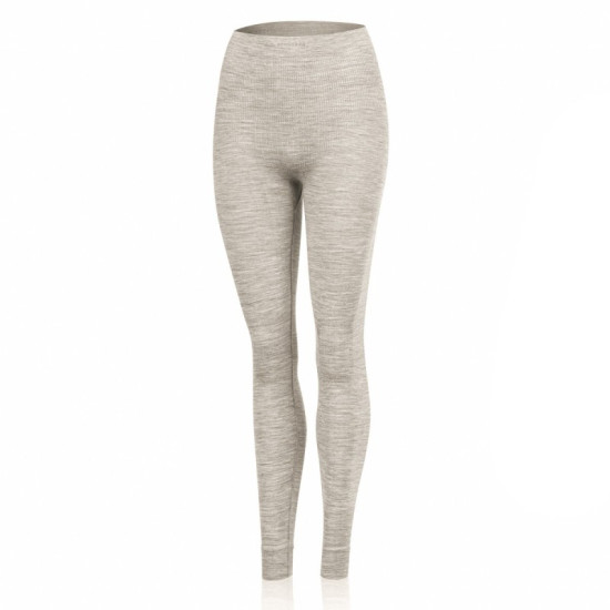 Womens merino wool thermal leggings LASTING Maura - beige