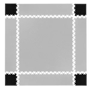 Set of corner pieces for flooring puzzle Simple, Black Set of corner pieces for flooring puzzle Simple, Black