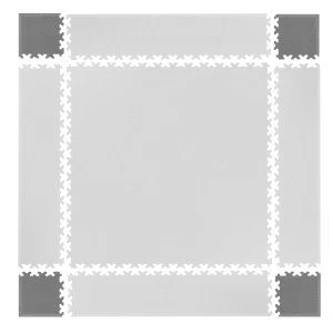 Set of corner pieces for flooring puzzle Simple, Gray Set of corner pieces for flooring puzzle Simple, Gray