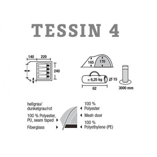 Tent HIGH PEAK Tessin 4 Tent HIGH PEAK Tessin 4
