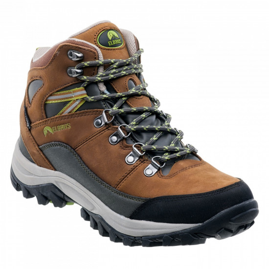 Mens outdoor shoes ELBRUS Skylar Mid WP, Brown/Dark olive