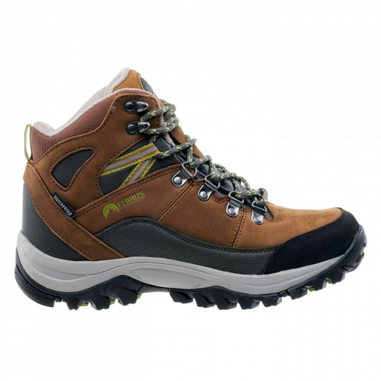 Mens outdoor shoes ELBRUS Skylar Mid WP, Brown/Dark olive