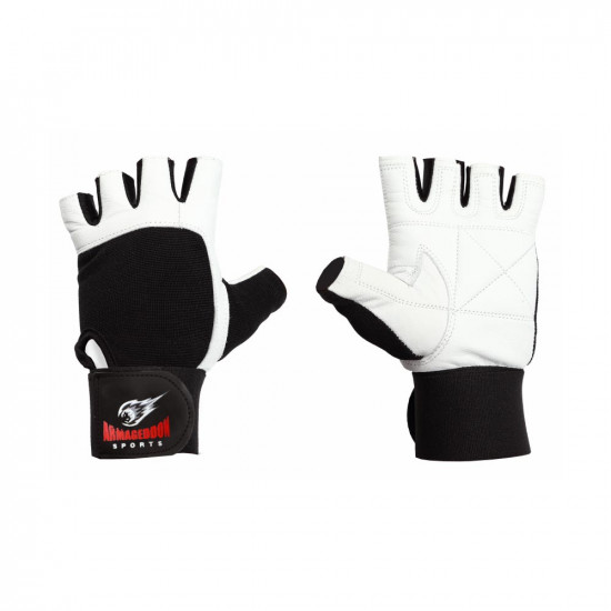 Fitness wrist gloves ARMAGEDDON SPORTS, White