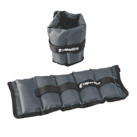Adjustable Wrist and Ankle Weights inSPORTline GrayWeight 2x1 kg