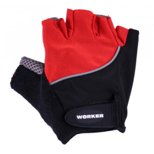 Cycling gloves, gym gloves WORKER S900, Red