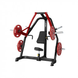 Decline Chest Press Machine Steelflex Plateload Line PSDP - Black-Red