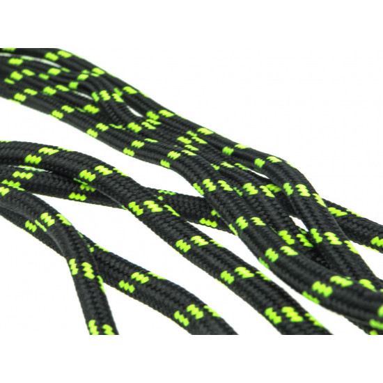 Shoelaces HI-TEC Lace Trip 120cm, Black/Lime