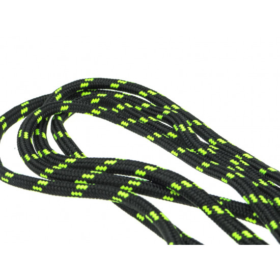 Shoelaces HI-TEC Lace Trip 150cm, Black/Lime