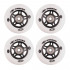 In-line wheels WORKER 84mm and Bearing ABEC-9 chrome - Set 4 pcs