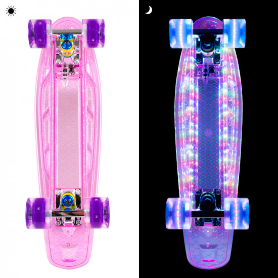 Light-Up Penny Board WORKER Lumy 100, 22, Purple