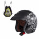 Moto helmet W-TEC V541 Black Heart, Skull