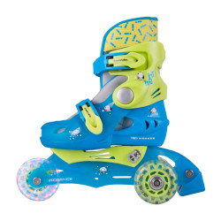Rollerblades WORKER TriGo Skate LED – with Light-Up Wheels, Blue