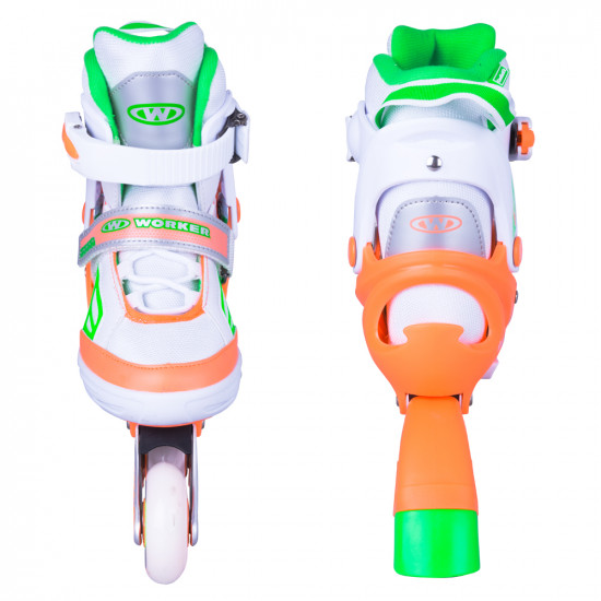 Adjustable Rollerblades WORKER Nubila with Light-Up Wheels,Orange