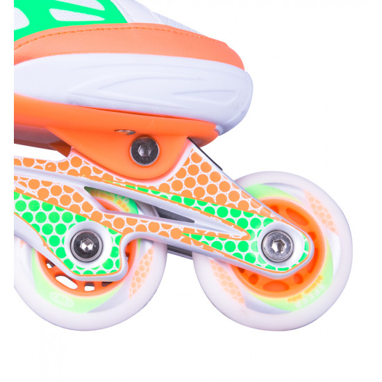 Adjustable Rollerblades WORKER Nubila with Light-Up Wheels,Orange
