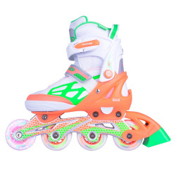 Adjustable Rollerblades WORKER Nubila with Light-Up Wheels,Orange