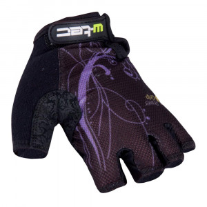 Women cycling gloves W-TEC Mison, Black-violet