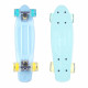 Glowing Pennyboard Worker Lumy 22, Blue with colourfull wheels