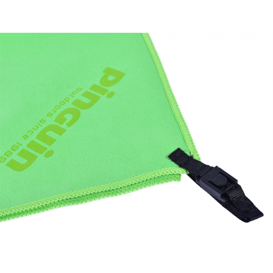 Microfibre towel PINGUIN Towel XXS 20 x 20 cm, Green