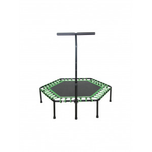  Spring-Free Trampoline with a Handlebar SPARTAN,  Hexagon 136 cm