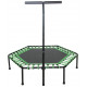  Spring-Free Trampoline with a Handlebar SPARTAN,  Hexagon 136 cm