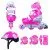 Children’s Rollerblading Set WORKER Polly LED - with glowing wheels
