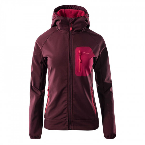 Womens sofshell jacket ELBRUS Sete, Wine/Pink