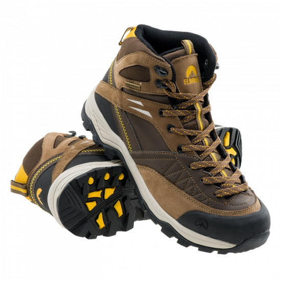 Mens outdoor boots ELBRUS Delen Mid WP, Brown