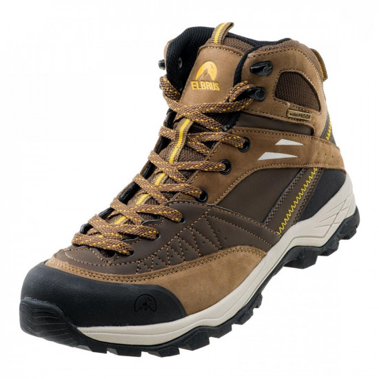 Mens outdoor boots ELBRUS Delen Mid WP, Brown