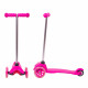 Children’s Tri Scooter WORKER Lucerino with Light-Up Wheels, Pink