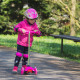 Children’s Tri Scooter WORKER Lucerino with Light-Up Wheels, Pink