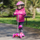 Children’s Tri Scooter WORKER Lucerino with Light-Up Wheels, Pink