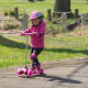 Children’s Tri Scooter WORKER Lucerino with Light-Up Wheels, Pink
