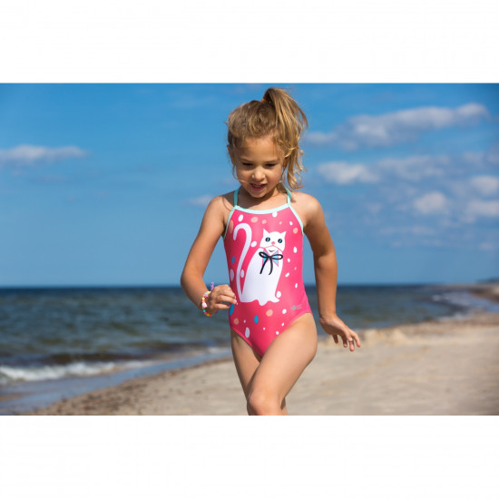 Kids One piece swimsuit AQUAWAVE Gatita Kids, Bubble