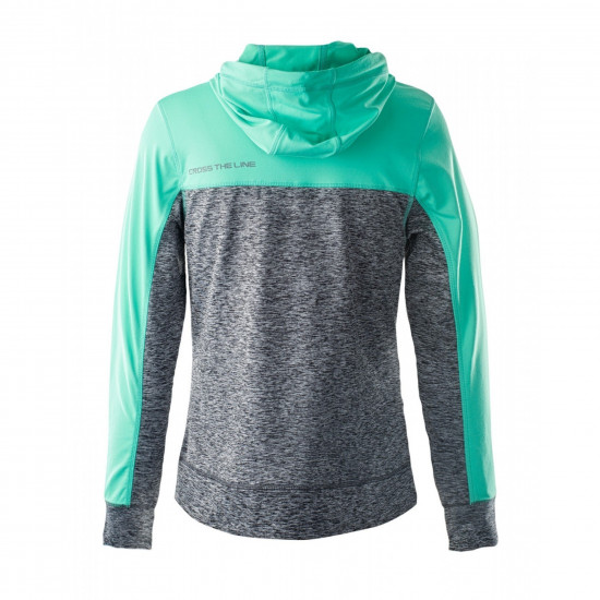 Ladies Sweatshirt IQ Eos Wmns, Green/Grey melange
