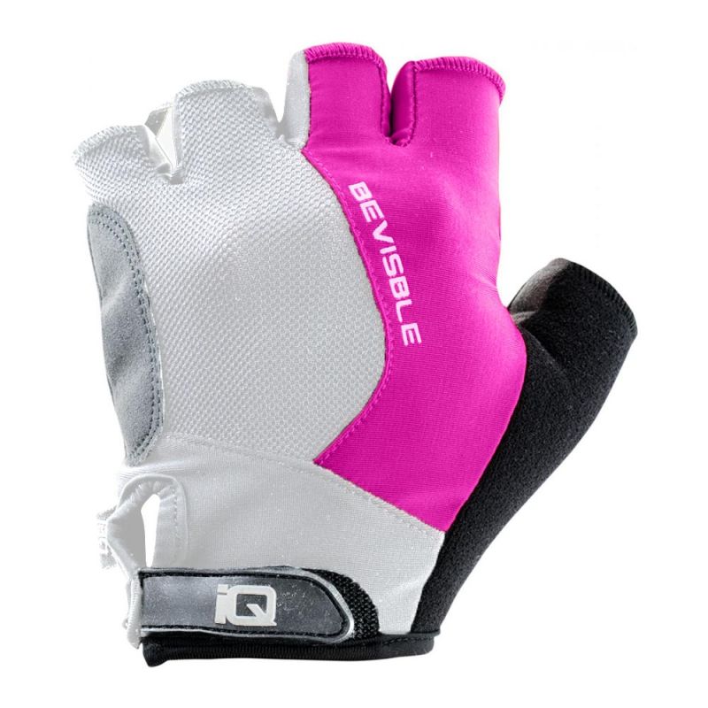 pink cycling gloves