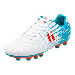 Soccer shoes HUARI Patrck teens FG, White/Turquoise/Orange