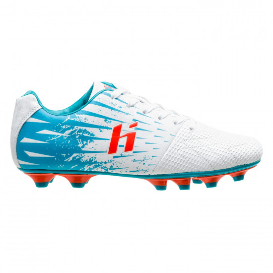 Soccer shoes HUARI Patrck teens FG, White/Turquoise/Orange