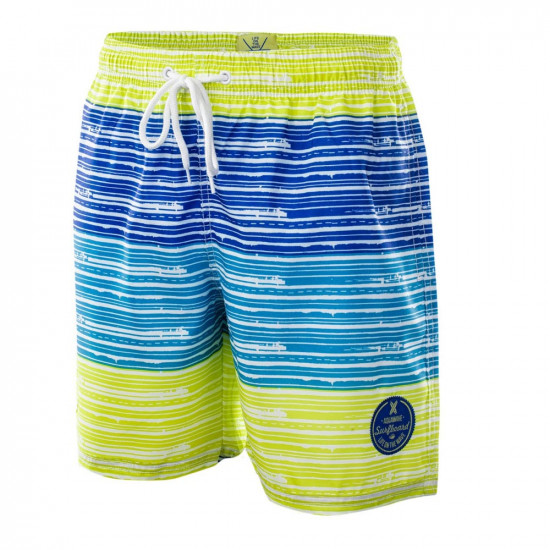 Juniors Swimming shorts AQUAWAVE Barcode Jr, White/Navy/lime