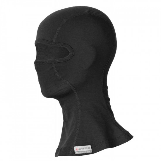 Merino wool Balaclava LASTING Lak, Black