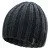 Mens knitted hat HI-TEC Rupert, Dark grey melange
