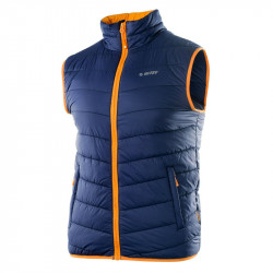 Mens quilted vest HI-TEC Solner, Blue/Orange