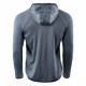 Mens fleece shirt HI-TEC Sario, Black melange