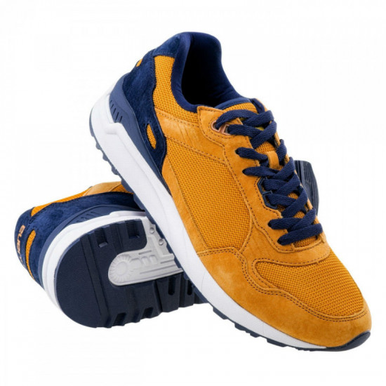 Mens casual shoes IGUANA Clote, Mustard/Navy