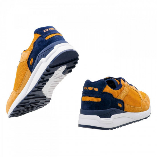 Mens casual shoes IGUANA Clote, Mustard/Navy